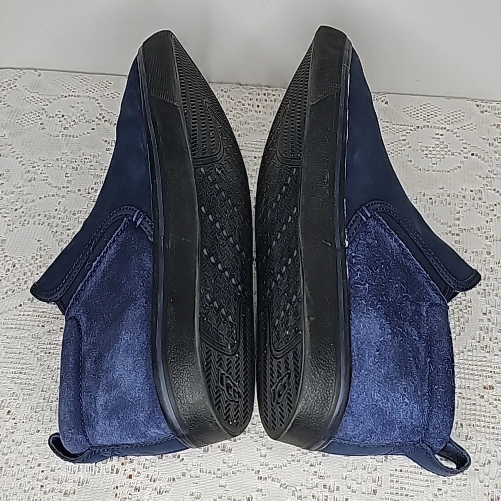 UGG men's Kemp waterproof suede leather navy blue slip on comfort system boot 11